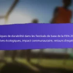 Résultats en matière de santé et de sécurité des festivals de grassroots de la FIFA 2025 : Protocoles, retours des participants, améliorations