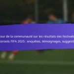 Rôle des leaders communautaires dans les festivals de grassroots de la FIFA 2025 : Implication, influence, résultats